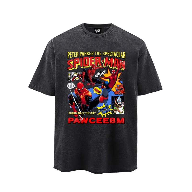 “Trendy spider cartoon special effects printing American style” T-shirt