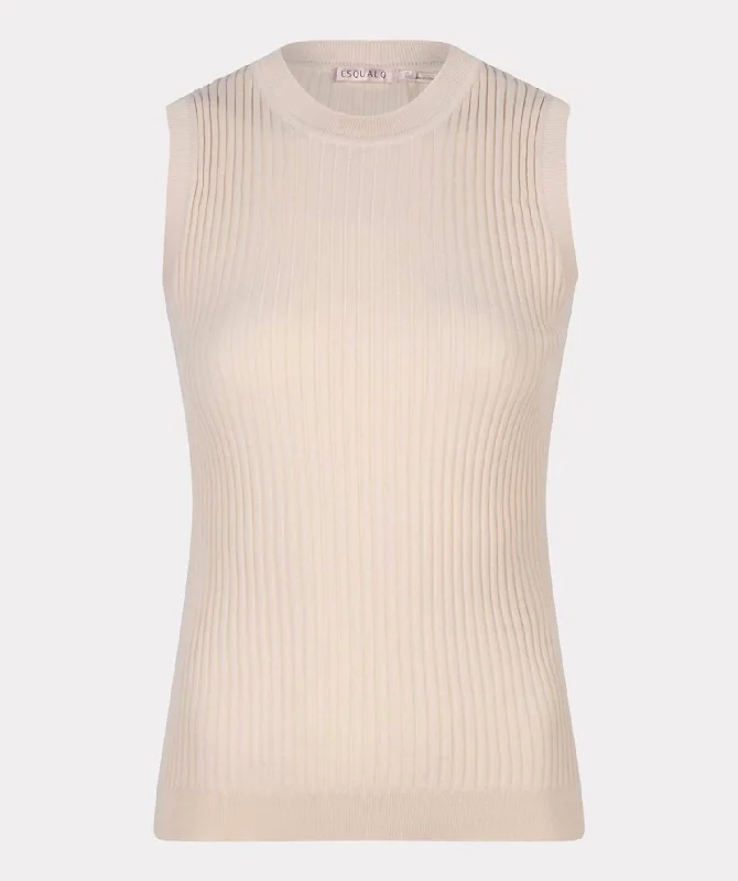 Women's Laura Ribbed Tank In Sand