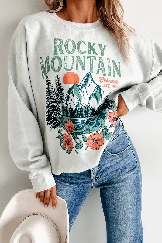 "Rocky Mountain" Graphic Sweatshirt (Iceberg Green)