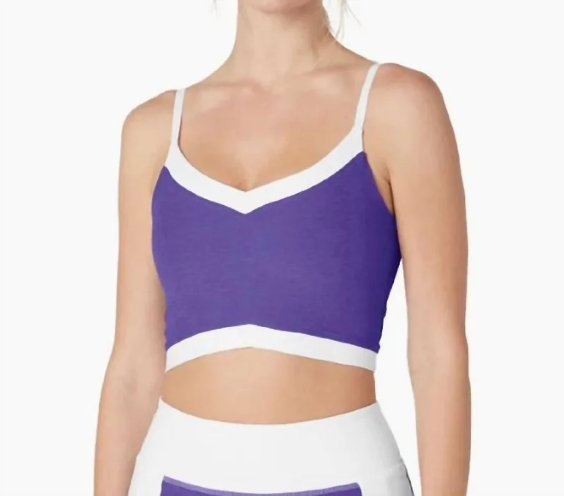 Outlines Cropped Tank In Ultraviolet Heather