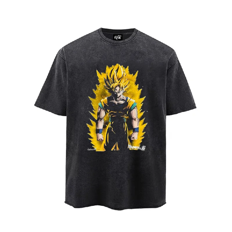 “Cartoon yellow hair Goku aeration” T-shirt