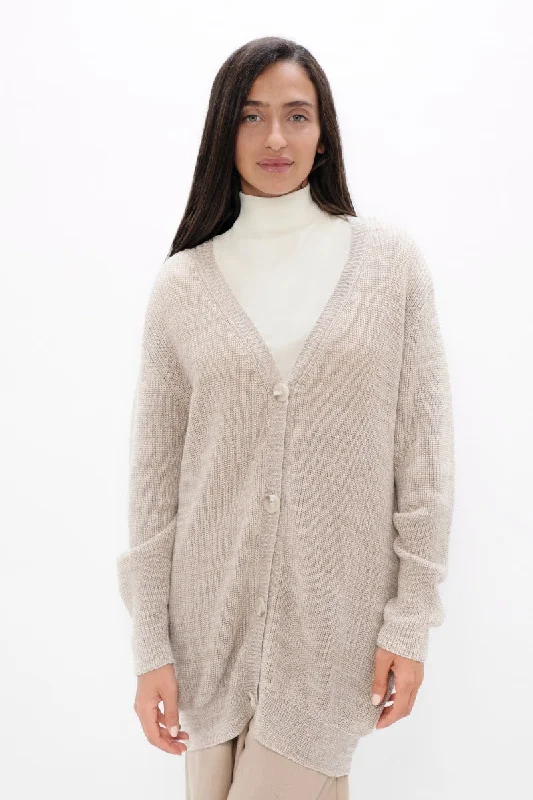 Salzburg  - Cocoon Cardigan - Sand Marl