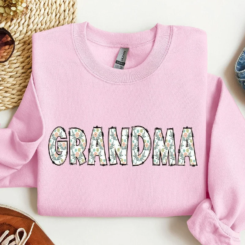 Grandma Personalized Sweatshirt, Nana Floral Crewneck, Mimi Shirt, Gigi Graphic Tee, New Granny Gift