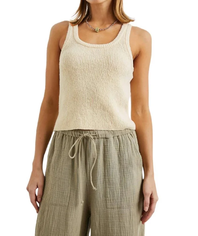 Knit Tank Top In Ivory