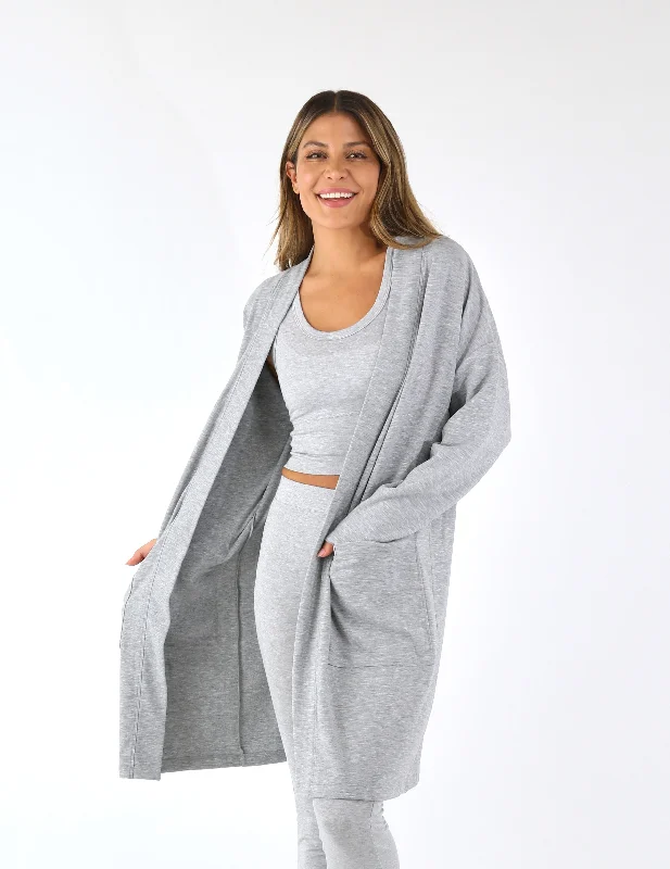 Luxury Cardigan: Heather Grey