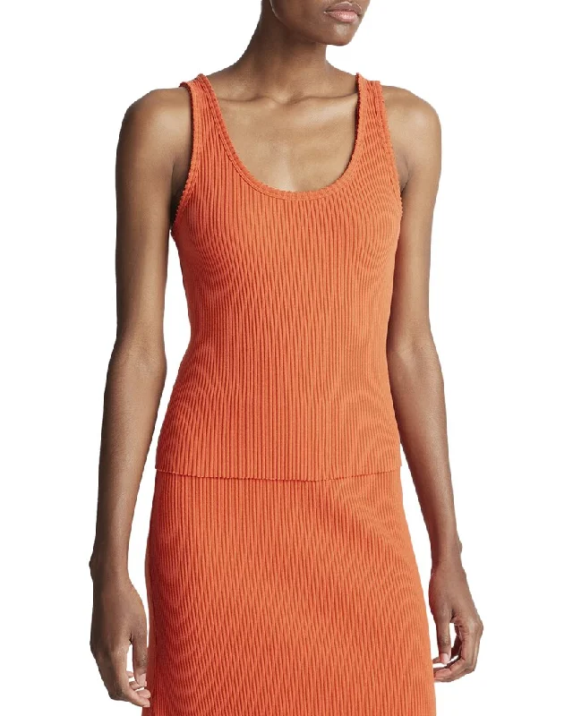 Vince Scoop Neck Rib Tank