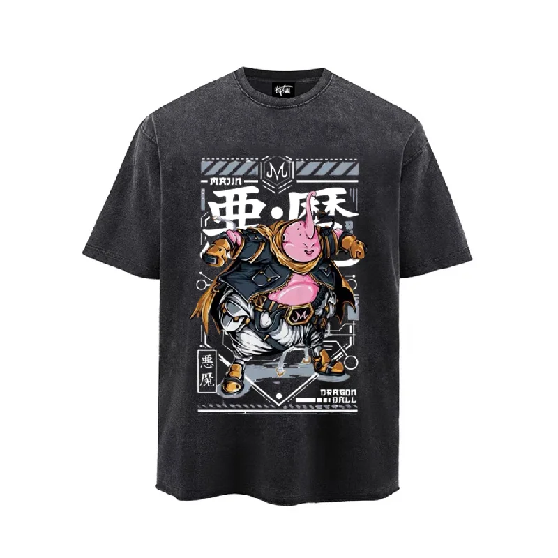 “Cartoon character Majin Buu print” T-shirt