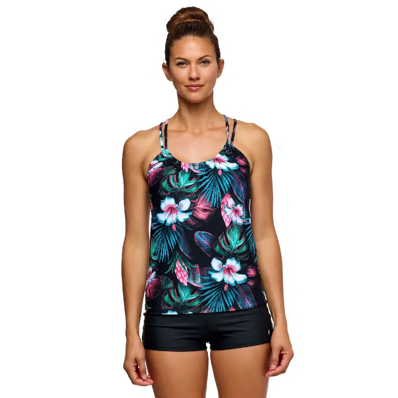 Next Polynesian Paradise Scoop Neck Tankini Swim Top