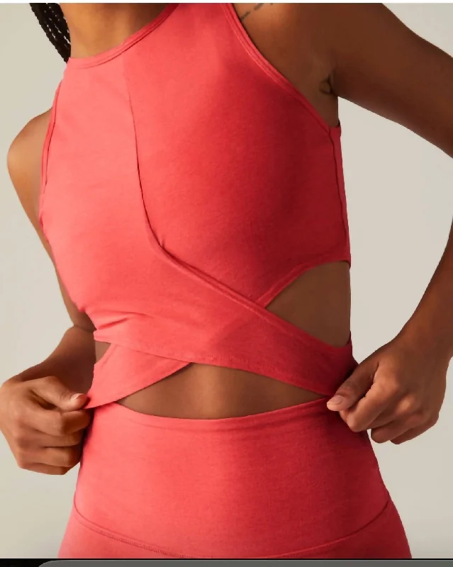 Embrace Cropped Tank In Coral