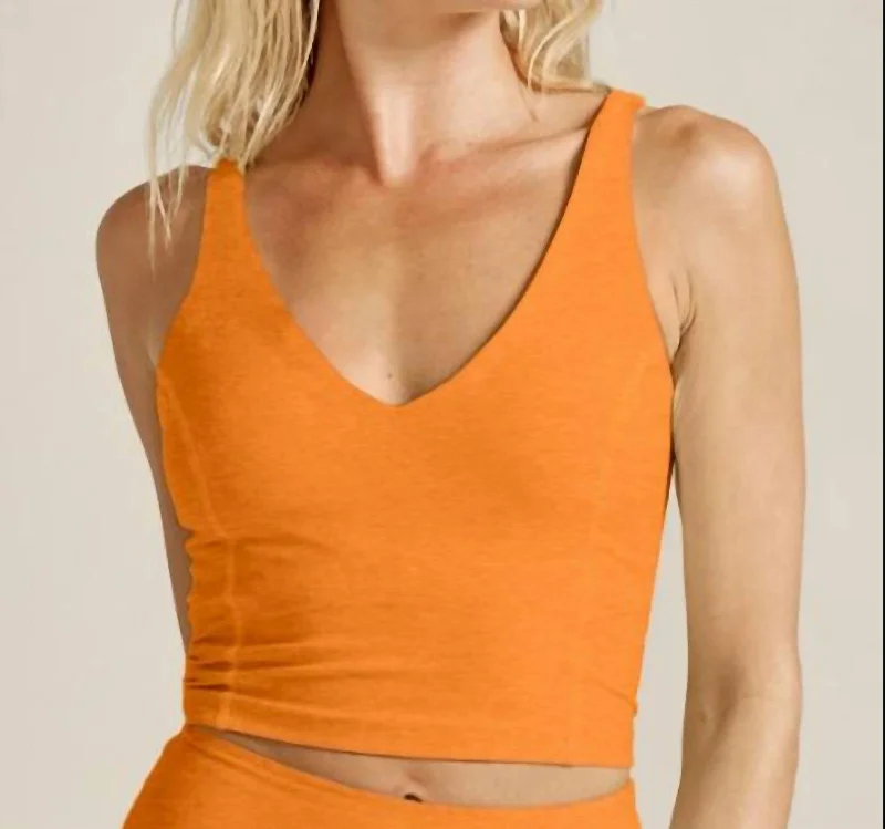 Spacedye Always On Cropped Tank In Mellow Apricot Heather