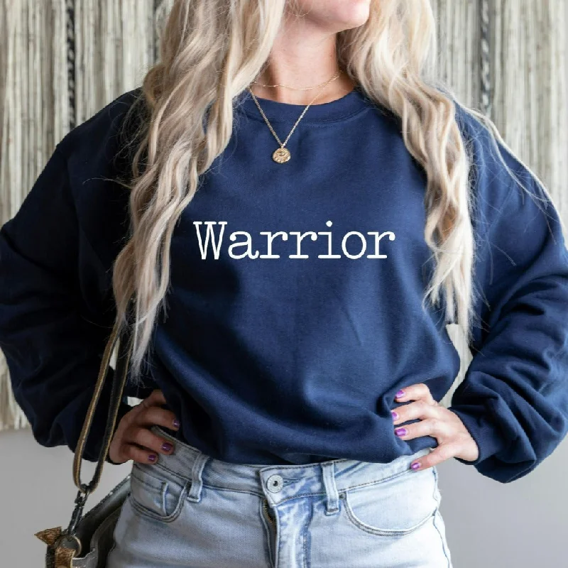 Warrior Sweatshirt, Cancer Survivor Crewneck, Inspirational Shirt, Positive Quote, Gym Warrior, Prayer Warrior