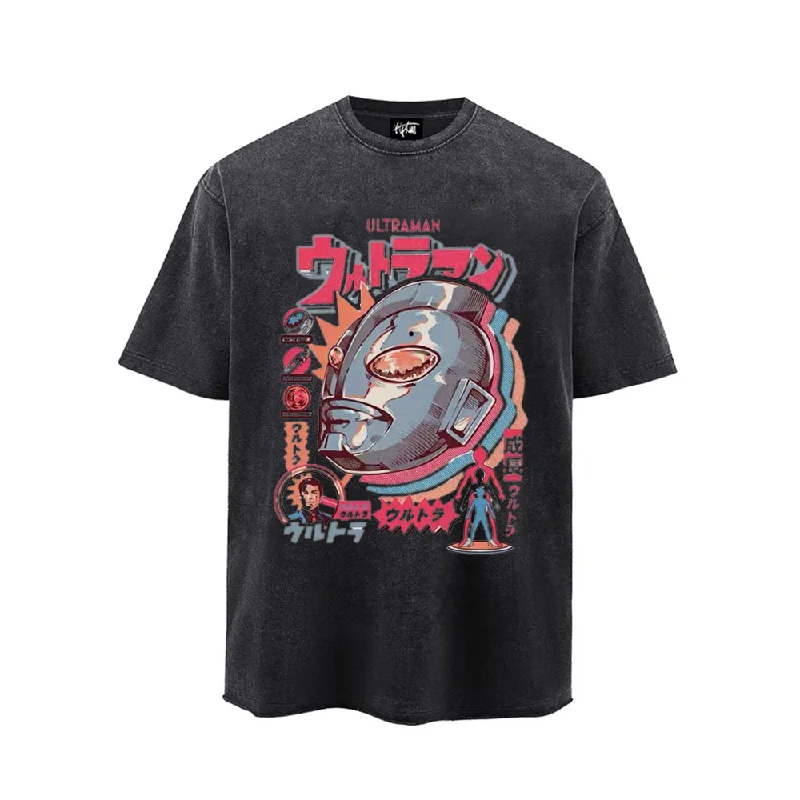 “Niche trend cartoon Ultraman print” T-shirt