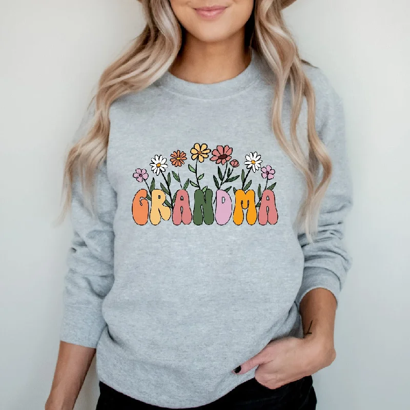 Cute Grandma Floral Sweatshirt, Grandma Wildflowers Crewneck, Grandma Flowers Sweater, New Granny Gift, Mothers Day Gift