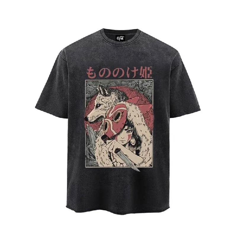 “Japanese wolf knife trendy print” T-shirt