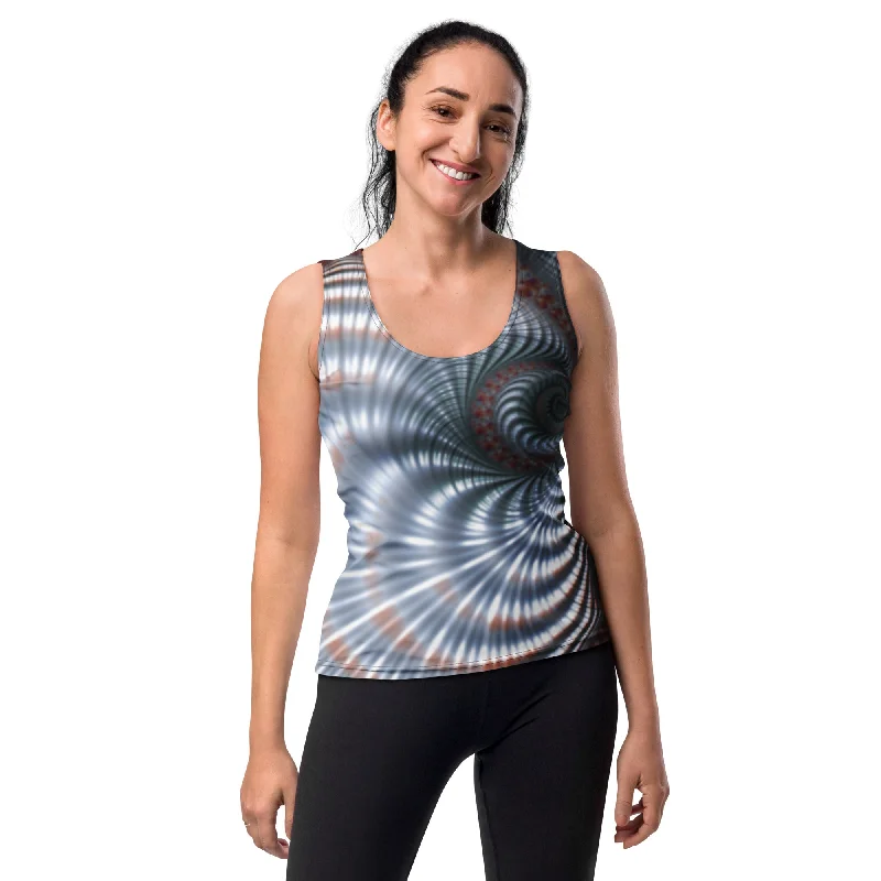 "Fractal Seashell" Collection - Yoga Long Tank Top