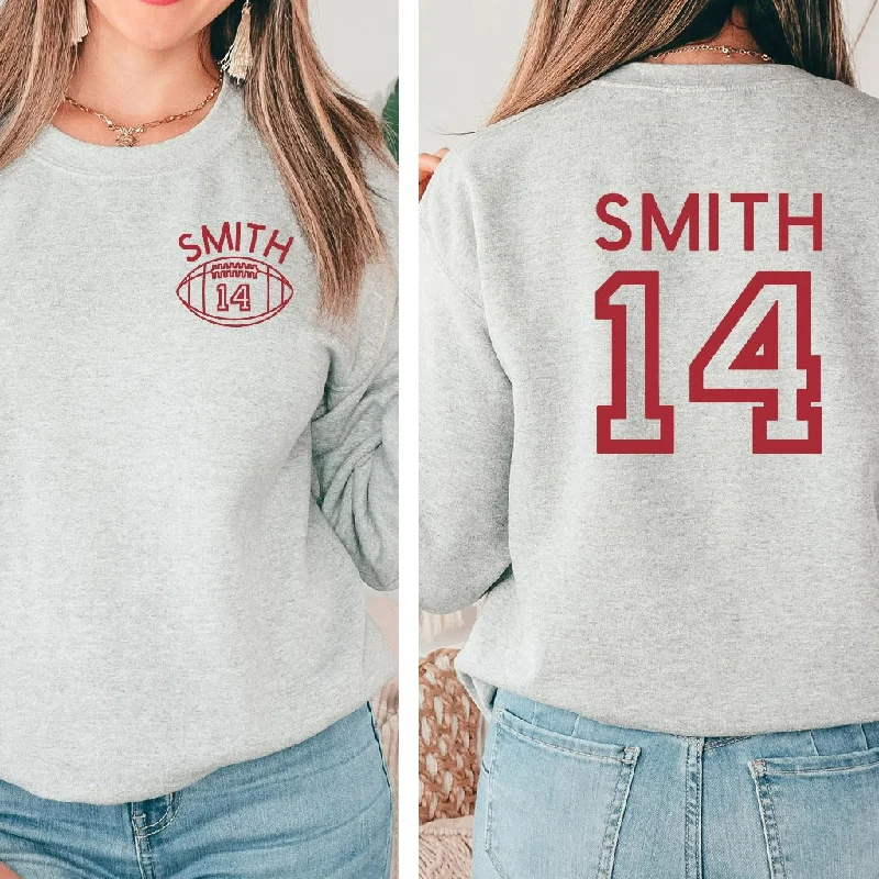 Personalized Football Sweatshirt, Football Mom Crewneck, Gift for Football Mom, Fan Shirts