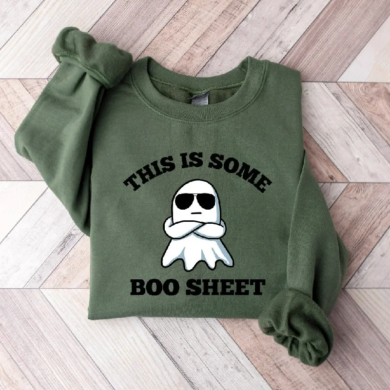 This Is Some Boo Sheet Sweatshirt, Retro Halloween Crewneck, Funny Ghost Boo Sheet Shirt