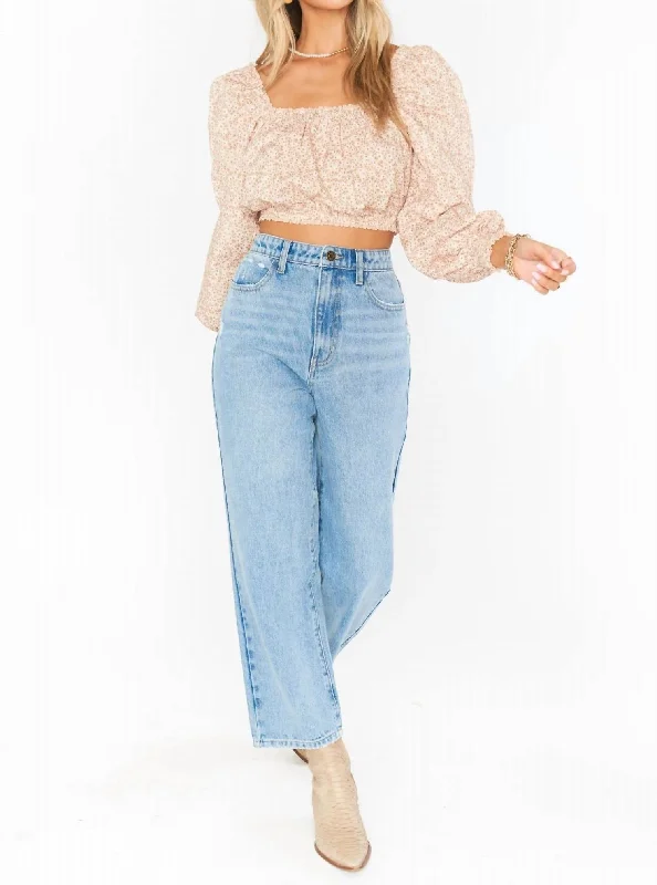 Suzanna Crop Top In Ditsy Daisy