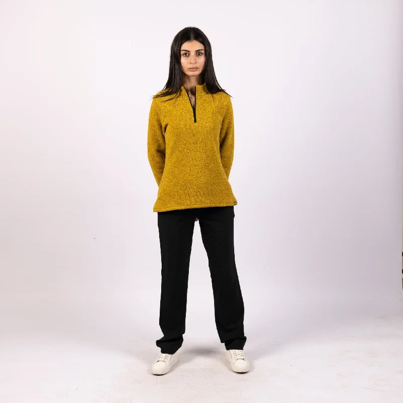 Gamboge | Women Quarter Zip Sweater