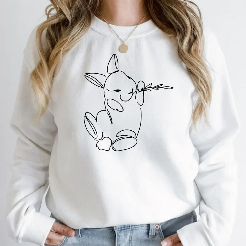 Easter Bunny Sweatshirt, Bunny Graphic Crewneck, Easter Gift for Her, Cute Spring Shirts