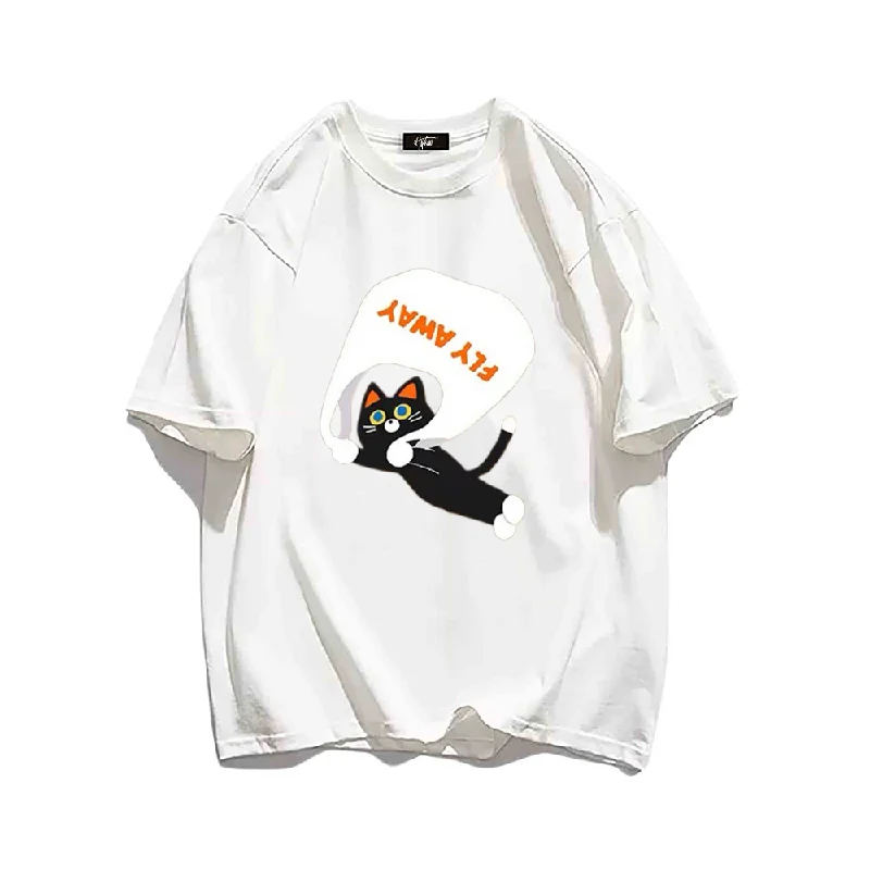 “Pocket Black Cat” T-shirt