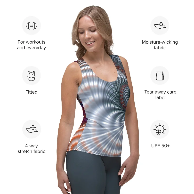 "Fractal Seashell" Collection - Designer Yoga Tank Top