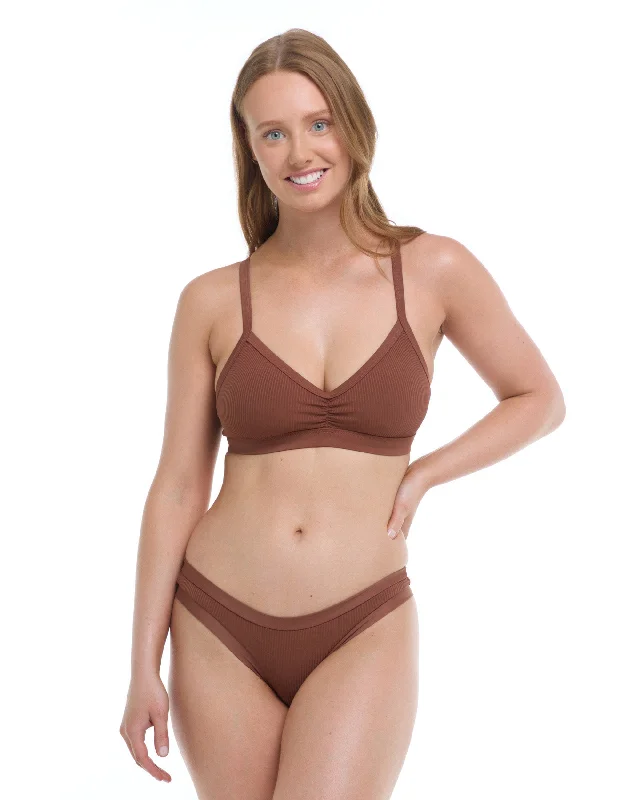 Ibiza Drew D-F Cup Bikini Top - Brown