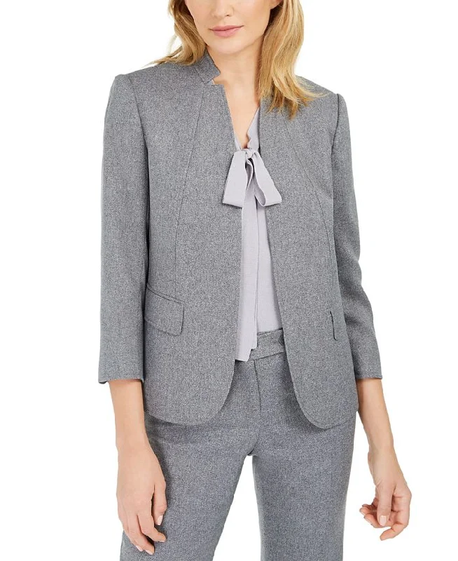 Anne Klein Women's Jacket Open Front Gray Size 8