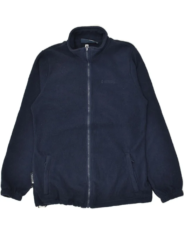 MOUNTAIN WAREHOUSE Womens Fleece Jacket UK 12 Medium Navy Blue Polyester