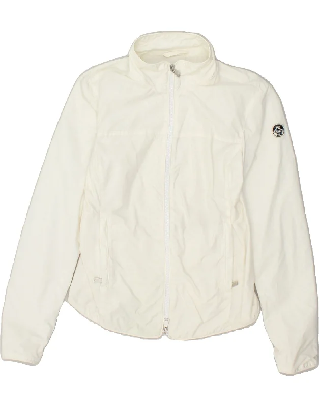 NORTH SAILS Womens Rain Jacket UK 10 Small Off White Polyamide