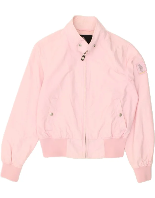 REFRIGUE Womens Bomber Jacket UK 14 Large Pink Nylon