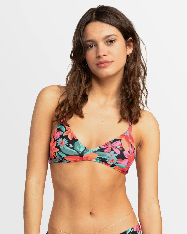 Womens Printed Beach Classics Tri Bikini Top