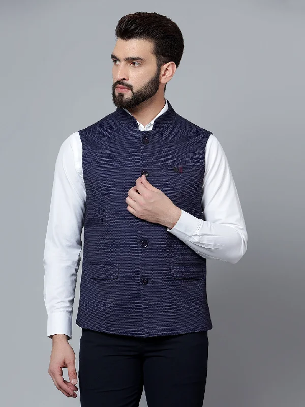 Men Blue Waist Coat