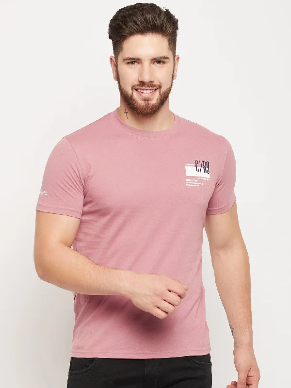 Men Dusty Pink T-Shirt