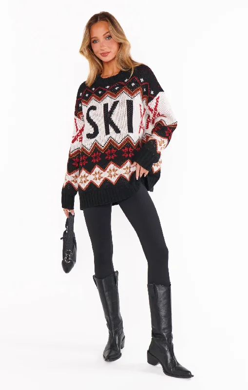 Ski In Sweater