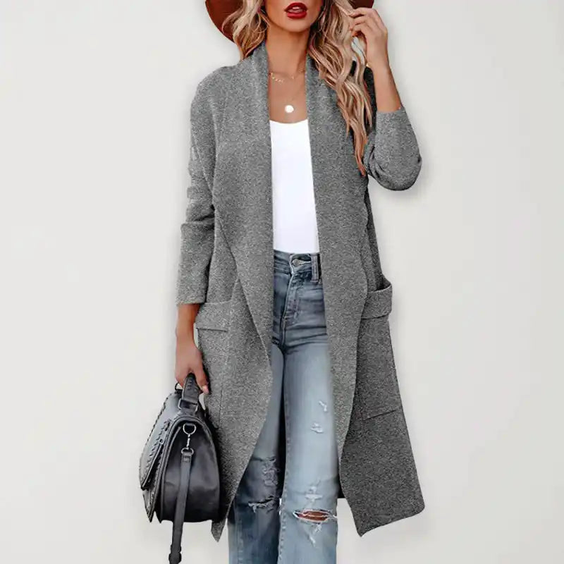 Women’s casual long high-end women’s woolen slim coat coat for women