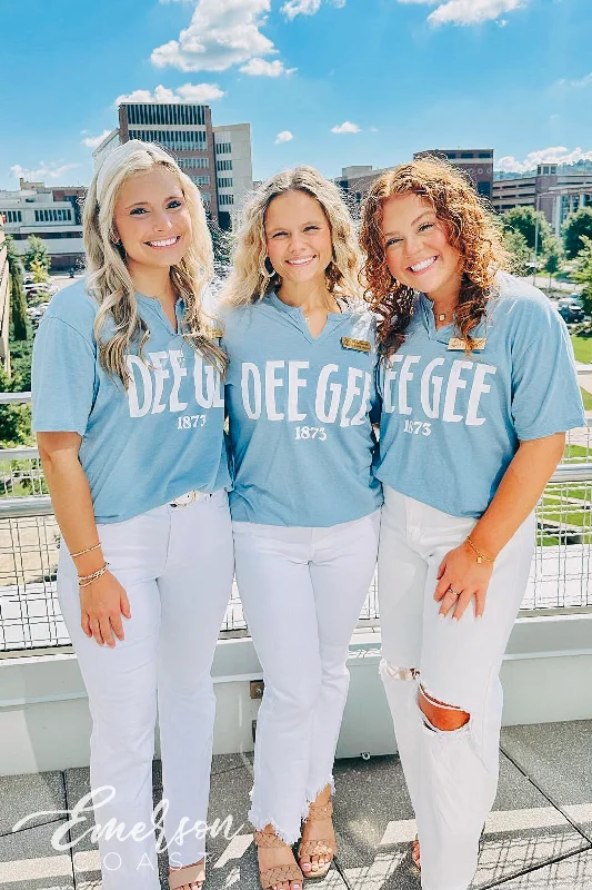 Dee Gee Light Blue Recruitment Notch Tee