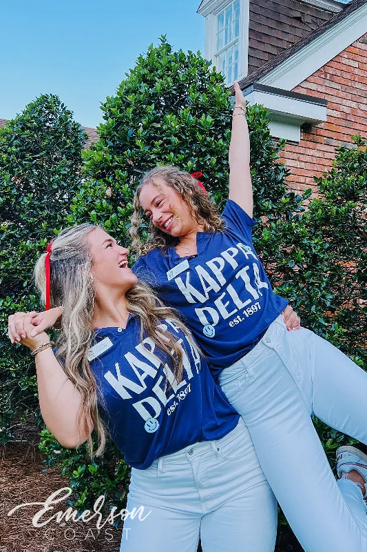 Kappa Delta Navy Recruitment Henley Tee