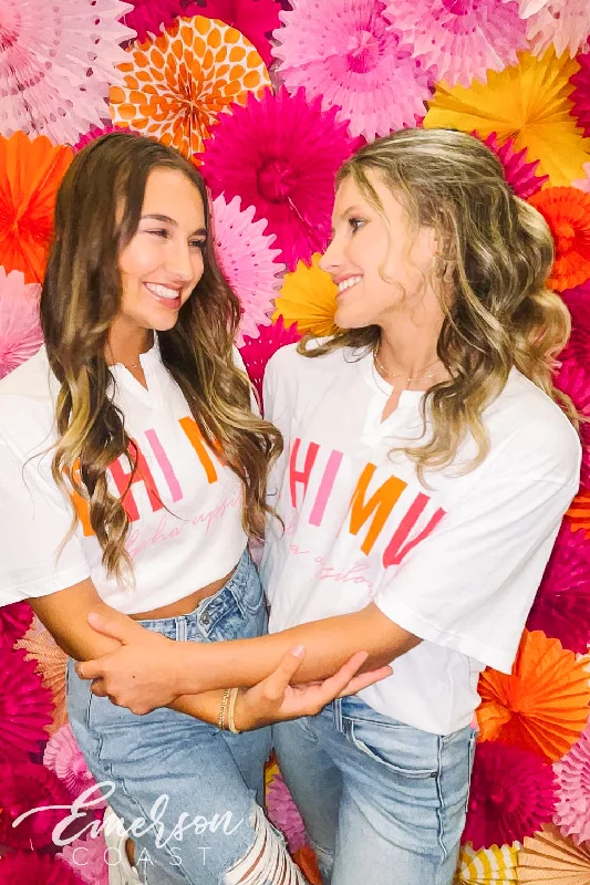 Phi Mu Colorful Recruitment Notch Tee