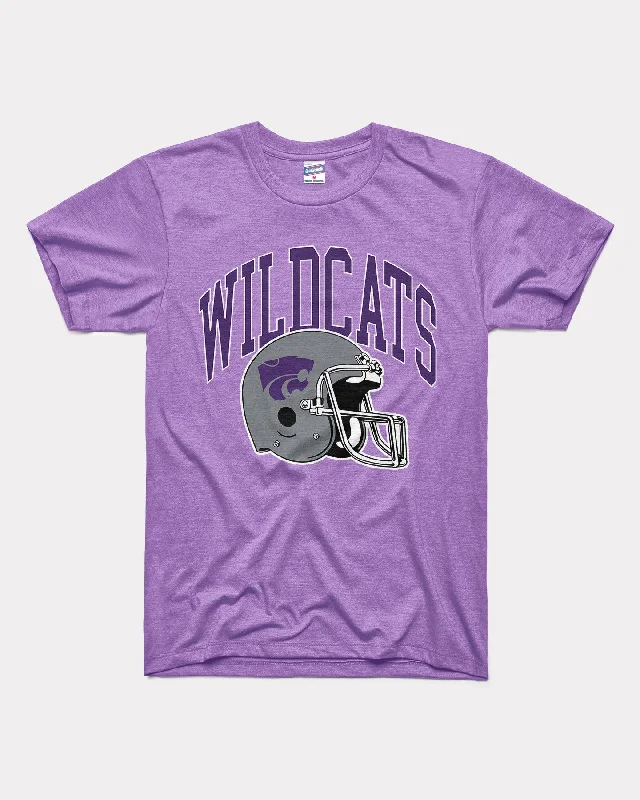 Wildcats Football Helmet KSU Lavender T-Shirt